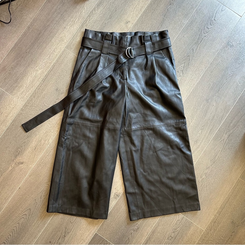 MNG Mango vegan leather culottes pants (Sz 6)